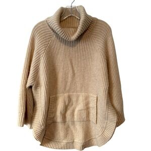 Ugg Women's Cream Wool Blend Cowl Neck Sweater in Size M